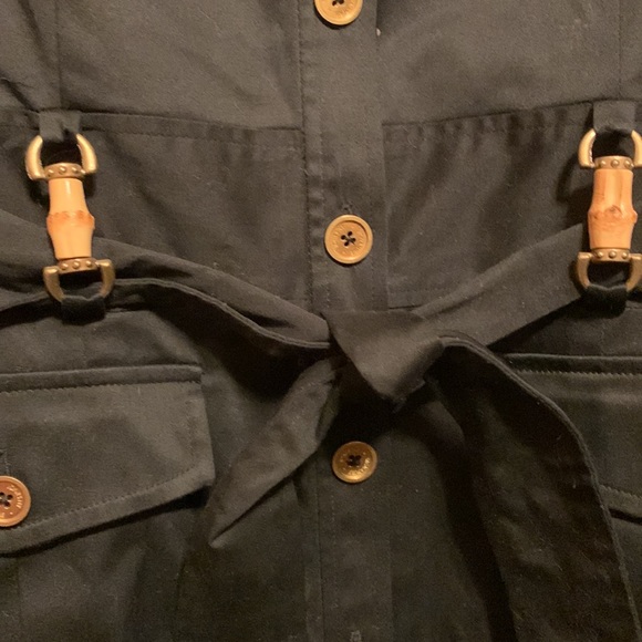 Jones New York Signature Stretch Collared Black Dress — 10 - Picture 4 of 10